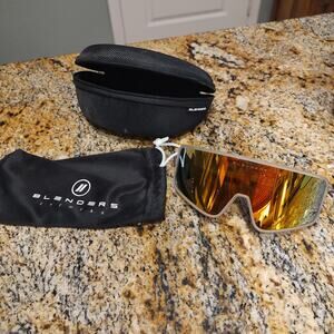 Blenders Eyewear Saturn Cloud Polarized Sunglasses Mens Shield Case Bag